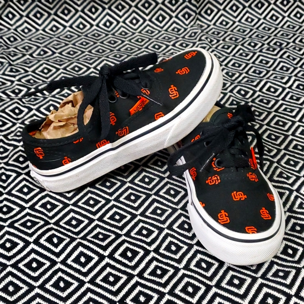 Kids Classic Vans - Limited Edition MLB San Francisco Giants SF Sz 10.5